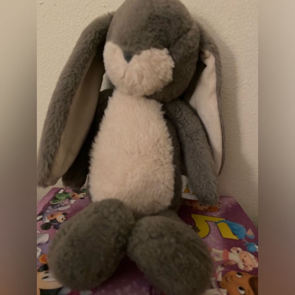 Bunnies by the Bay Gray and Cream Stuffed Bunny 12” - Picture 2 of 4